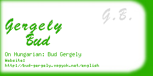 gergely bud business card